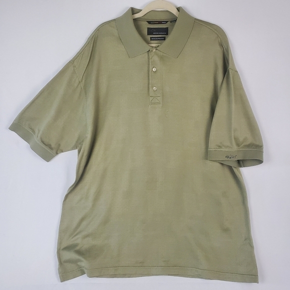 Greg Norman Shark Men's XXL Green Polo 6012 Double Mercerized Cotton Golf EUC - Picture 1 of 6